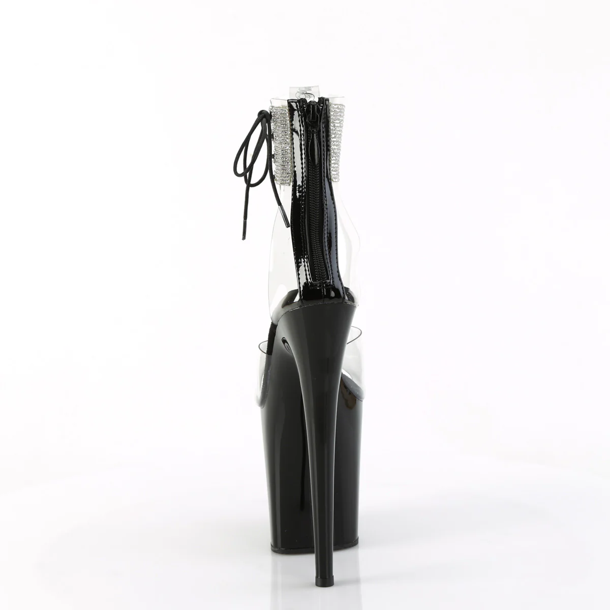 Clear Black 8 Inch Dancer Platform Platform Shoes -  Pleaser FLAMINGO-824RS - Image 4