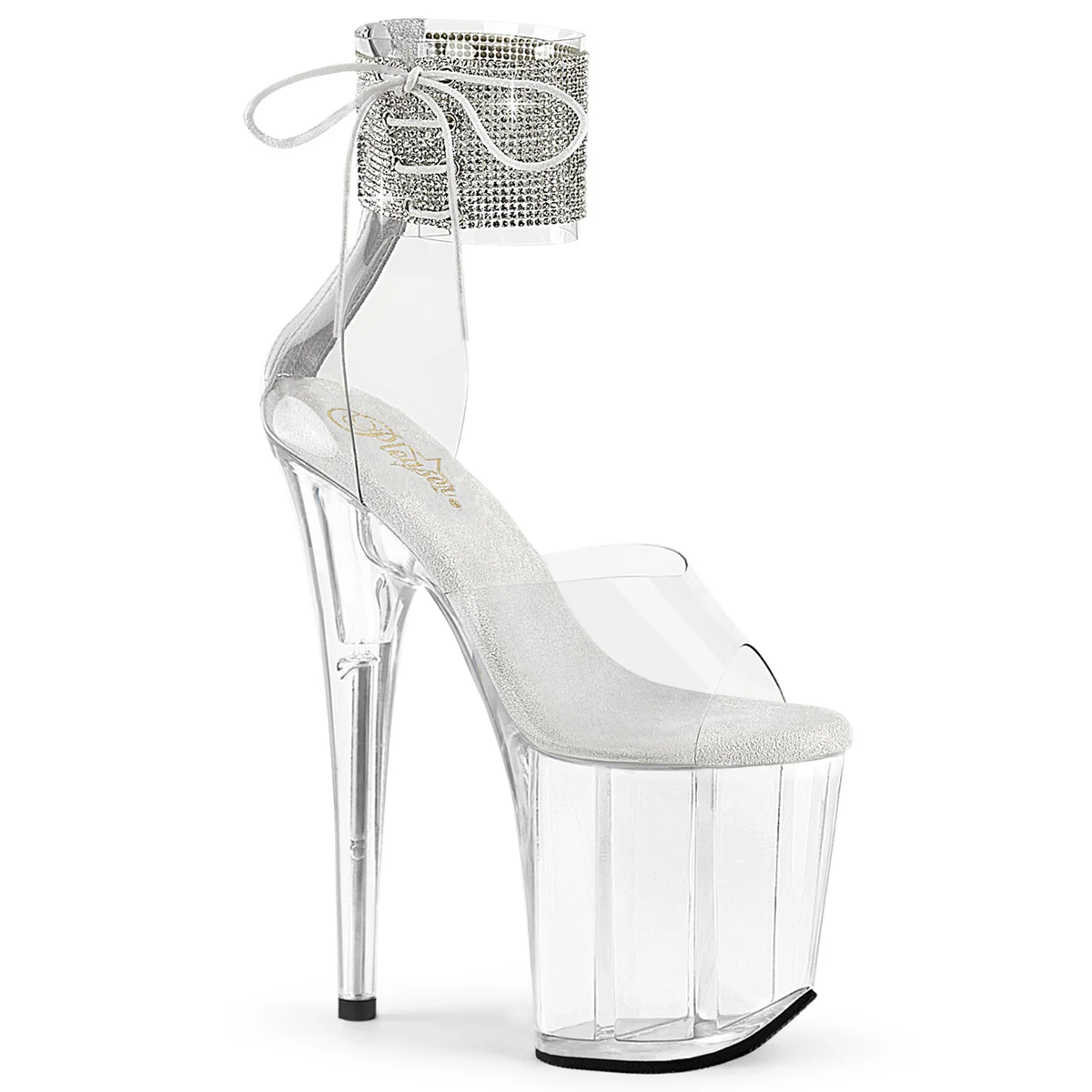 Clear 8 Inch Pole Dance Platform Shoes -  Pleaser FLAMINGO-824RS