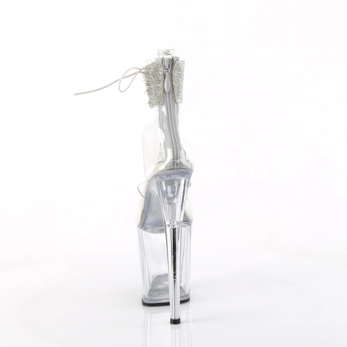 Clear 8 Inch Pole Dance Platform Shoes -  Pleaser FLAMINGO-824RS - Image 4