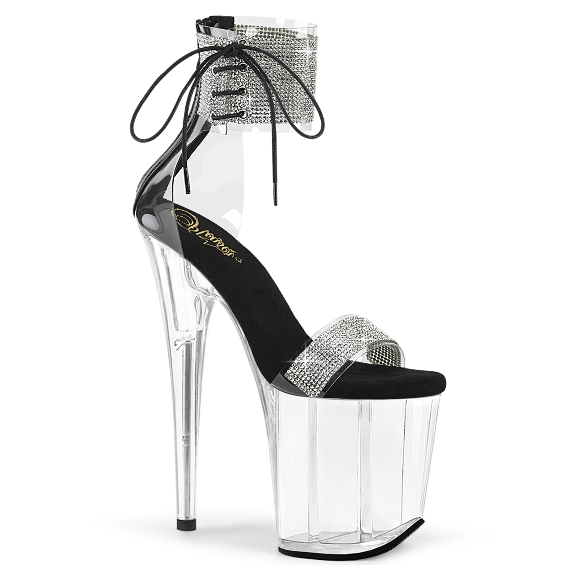 Clear 8 Inch Strippers Platform Shoes - Pleaser FLAMINGO-827RS