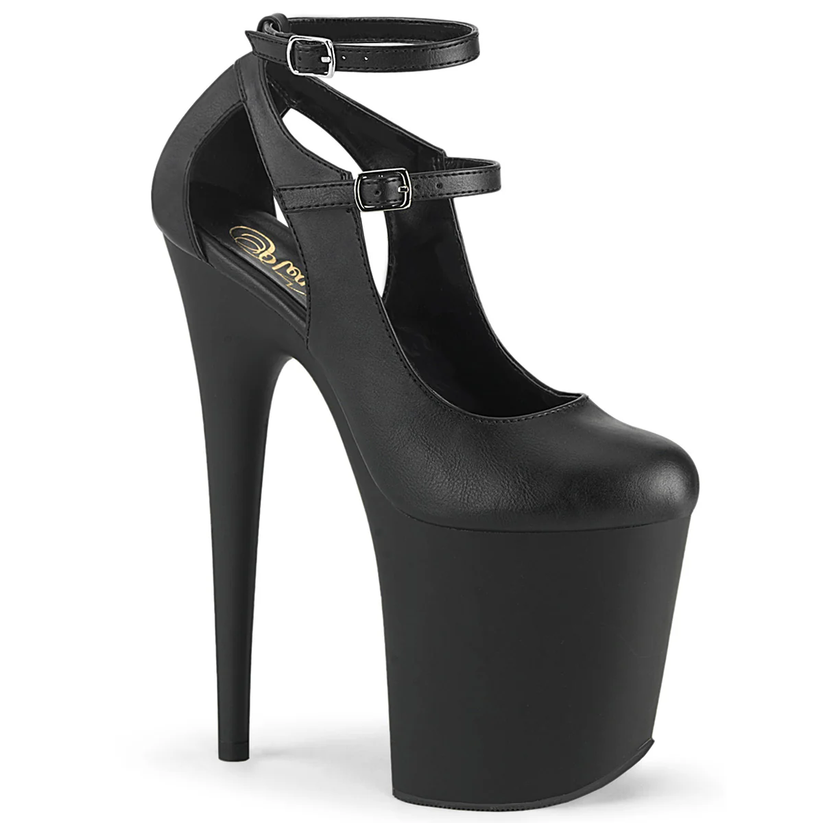 Black 8 Inch Strippers Platform Shoes - Pleaser FLAMINGO-850 - Image 6