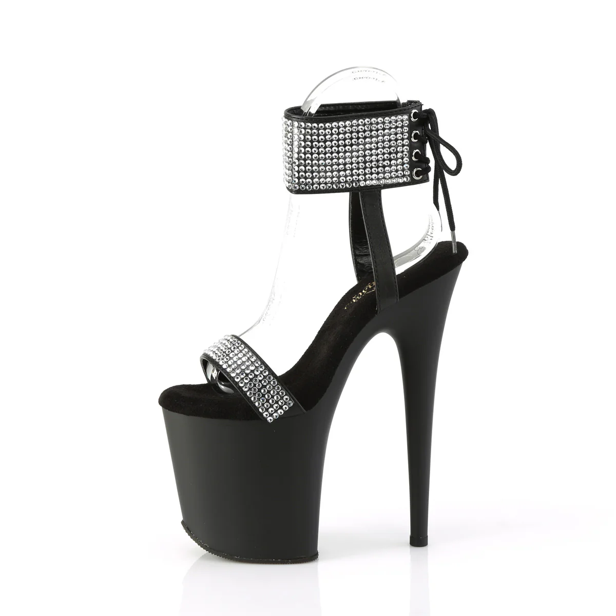 Black 8 Inch Exotic Dance Platform Shoes -  Pleaser FLAMINGO-870 - Image 3