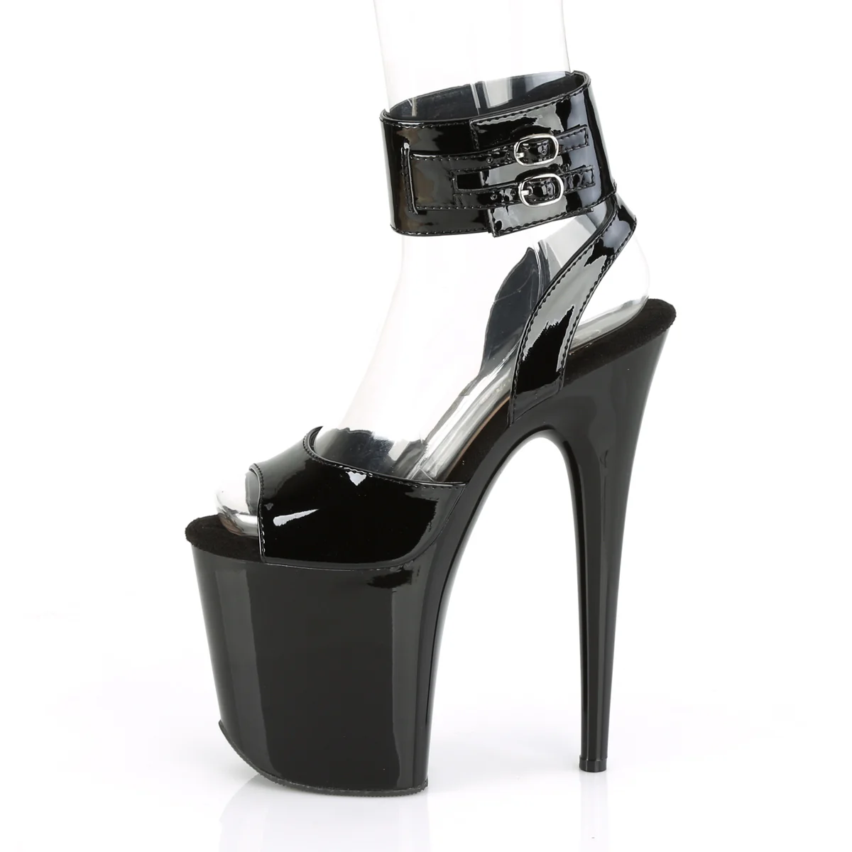 Black 8 Inch Dancer Platform Platform Shoes -  Pleaser FLAMINGO-891 - Image 3