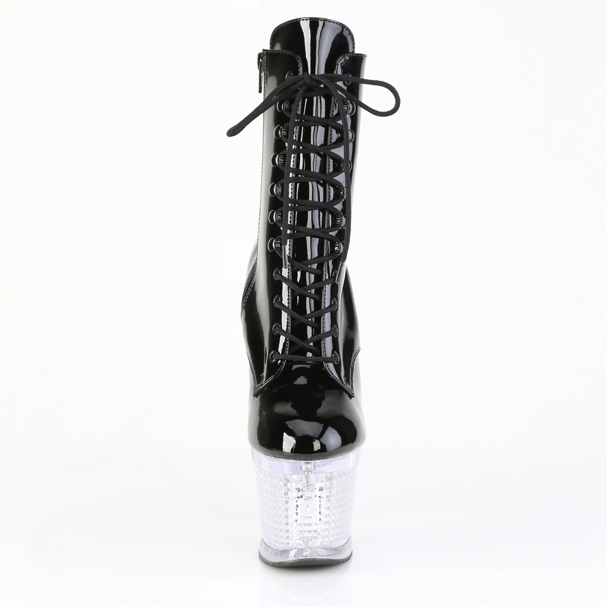 Black Clear 7 Inch Pole Dancer Ankle Boots - Pleaser FLASHDANCE-1020SPEC - Image 2