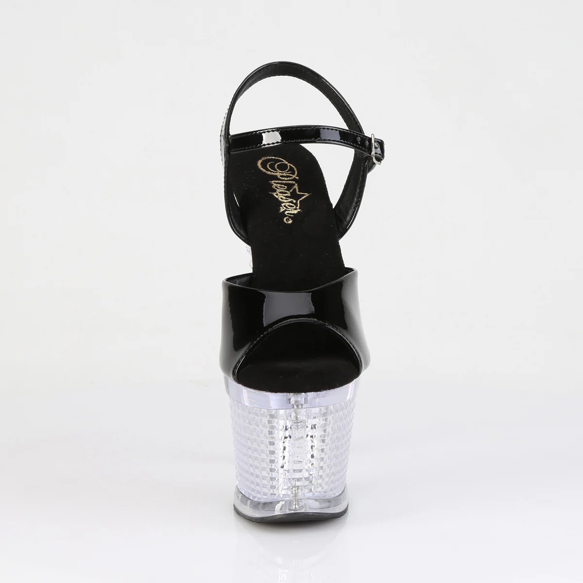 Black Clear 7 Inch Statement High Platform Shoes - Pleaser FLASHDANCE-709SPEC - Image 2