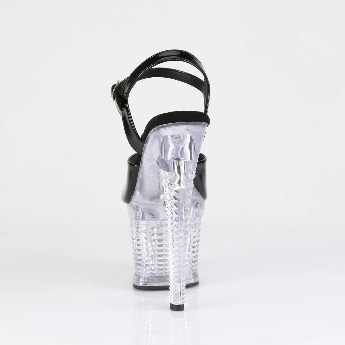 Black Clear 7 Inch Statement High Platform Shoes - Pleaser FLASHDANCE-709SPEC - Image 4