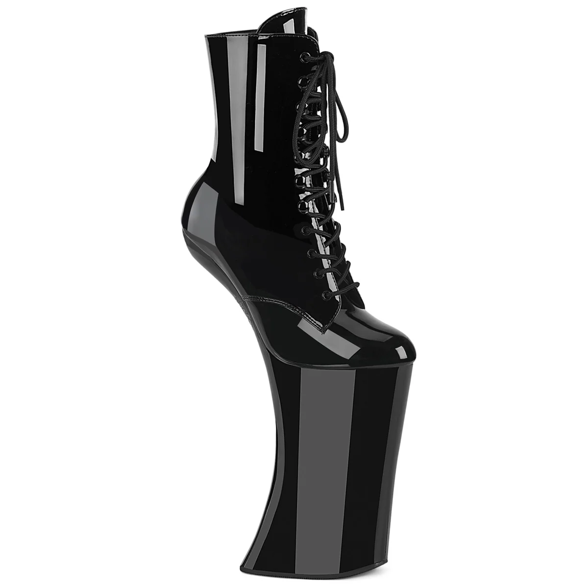 Black 11 Inch Exotic Dance Ankle Boots - Pleaser FORBIDDEN-1020