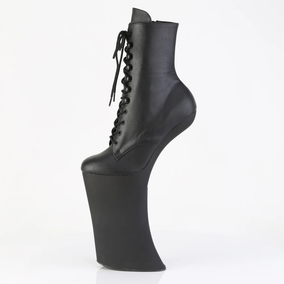 Black 11 Inch Strippers Ankle Boots - Pleaser FORBIDDEN-1020 - Image 3