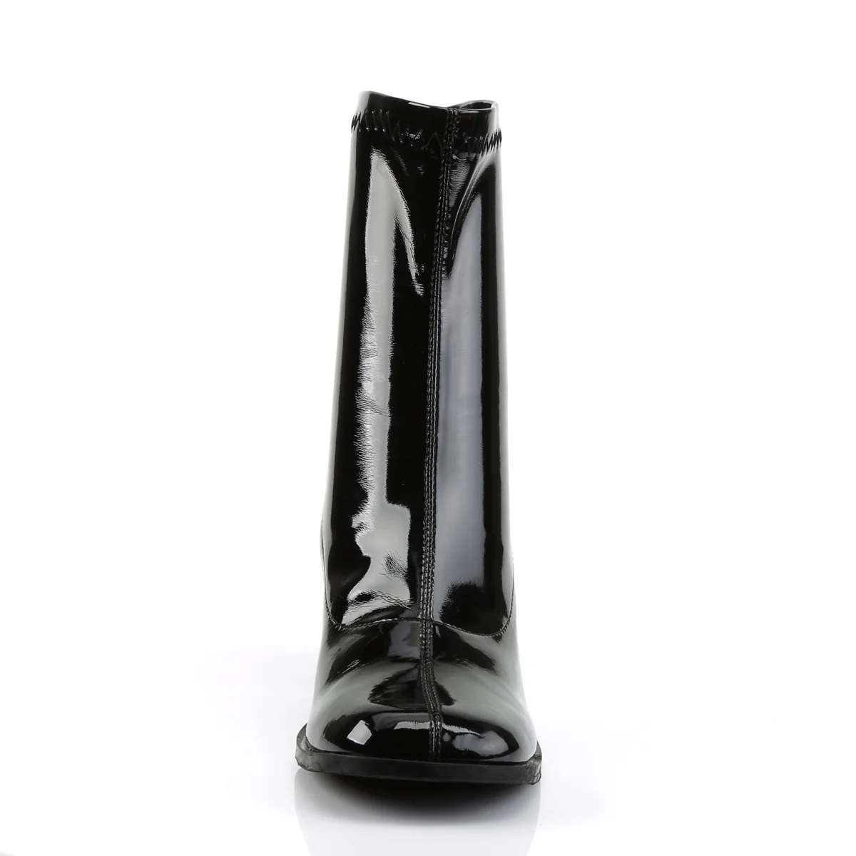 Black Patent 3 Inch Retro Disco Boots - Funtasma GOGO-150 - Image 2
