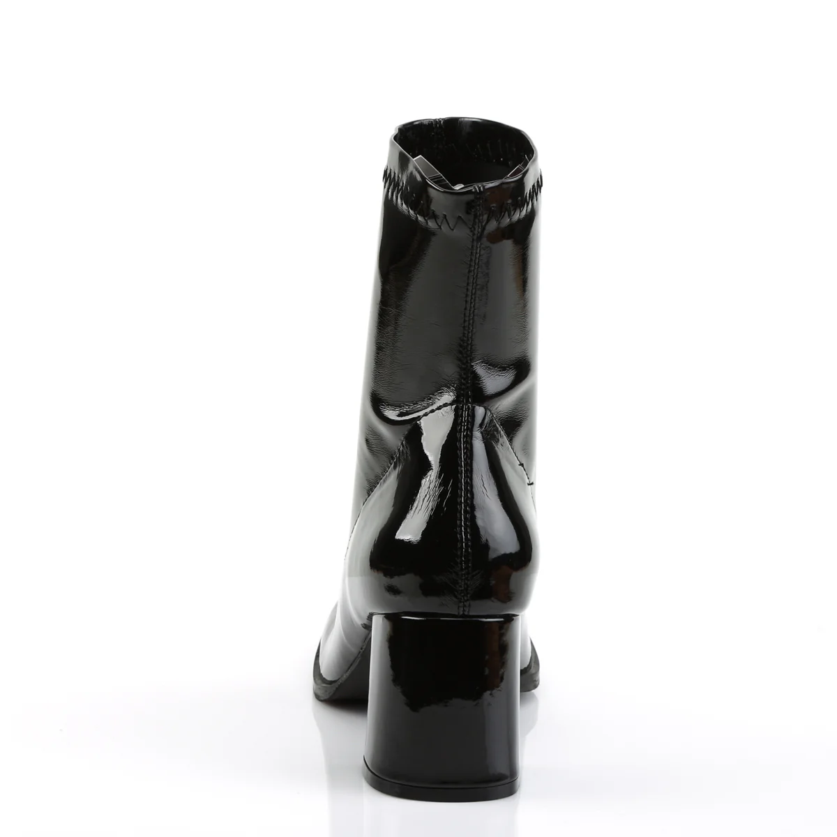 Black Patent 3 Inch Retro Disco Boots - Funtasma GOGO-150 - Image 4