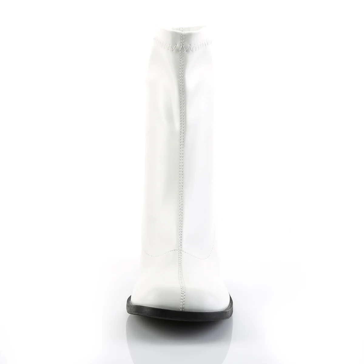 White 3 Inch Retro Party Boots - Funtasma GOGO-150 - Image 2