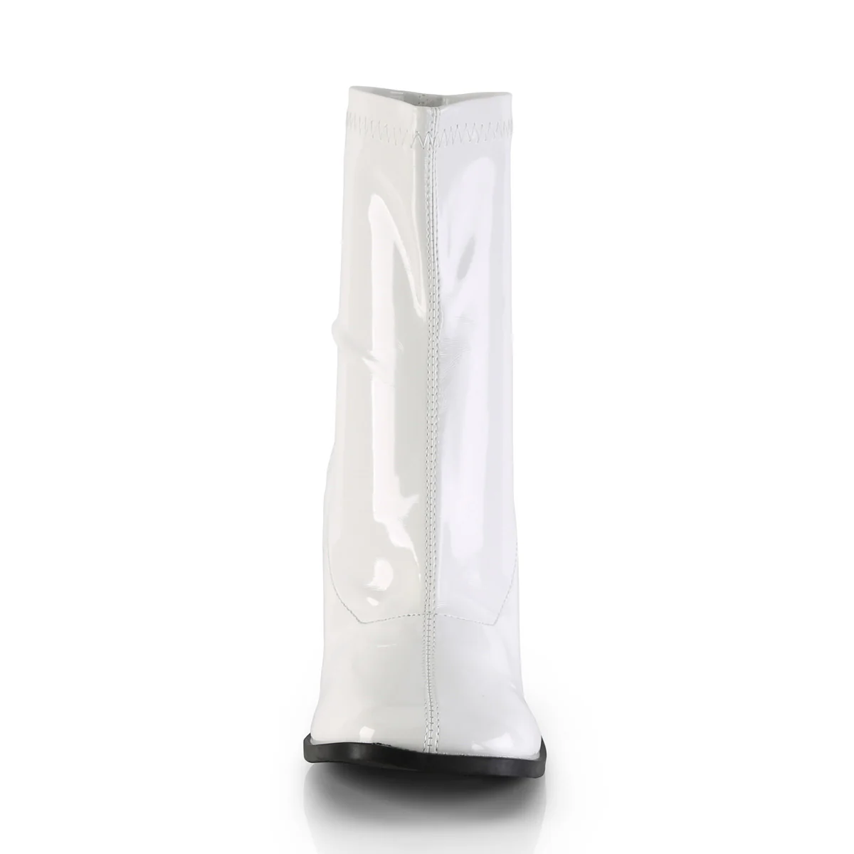 White 3 Inch Retro 70s Boots - Funtasma GOGO-150 - Image 2