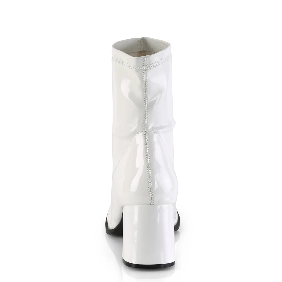 White 3 Inch Retro 70s Boots - Funtasma GOGO-150 - Image 4