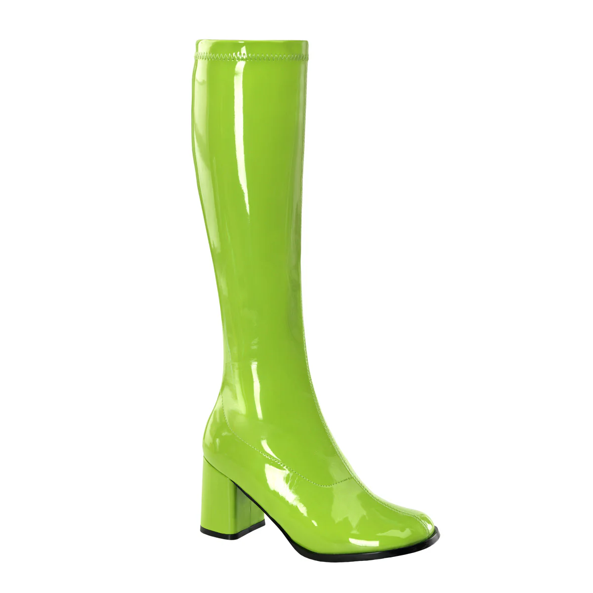 Lime Green 3 Inch Retro Platform Boots - Funtasma GOGO-300