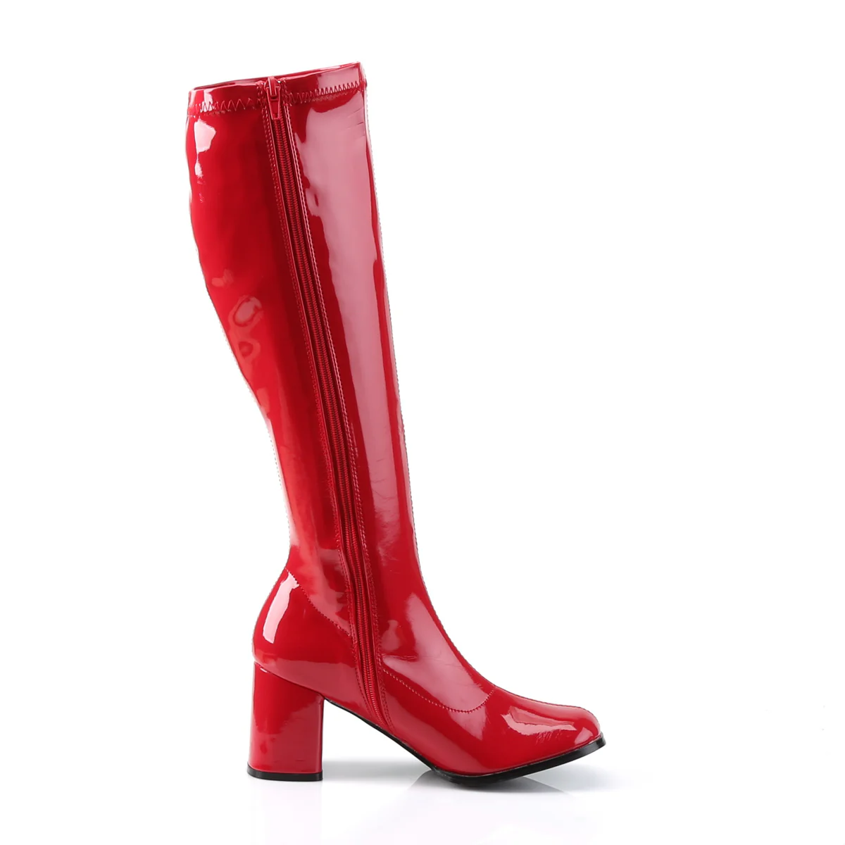 Red 3 Inch Platform Disco Boots - Funtasma GOGO-300 - Image 5