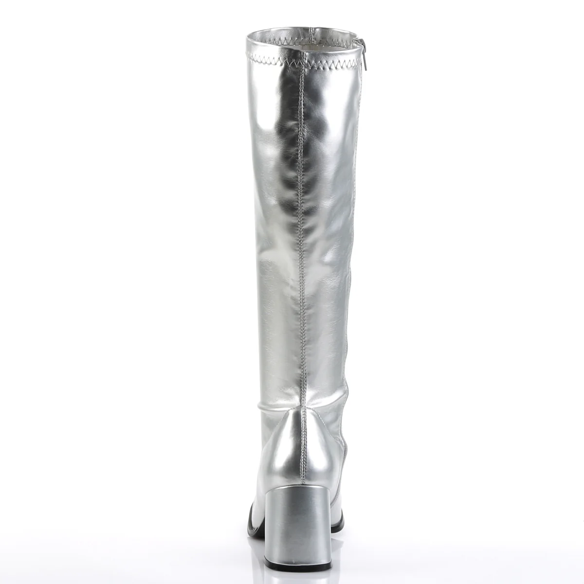 Silver 3 Inch Platform Disco Boots - Funtasma GOGO-300 - Image 4