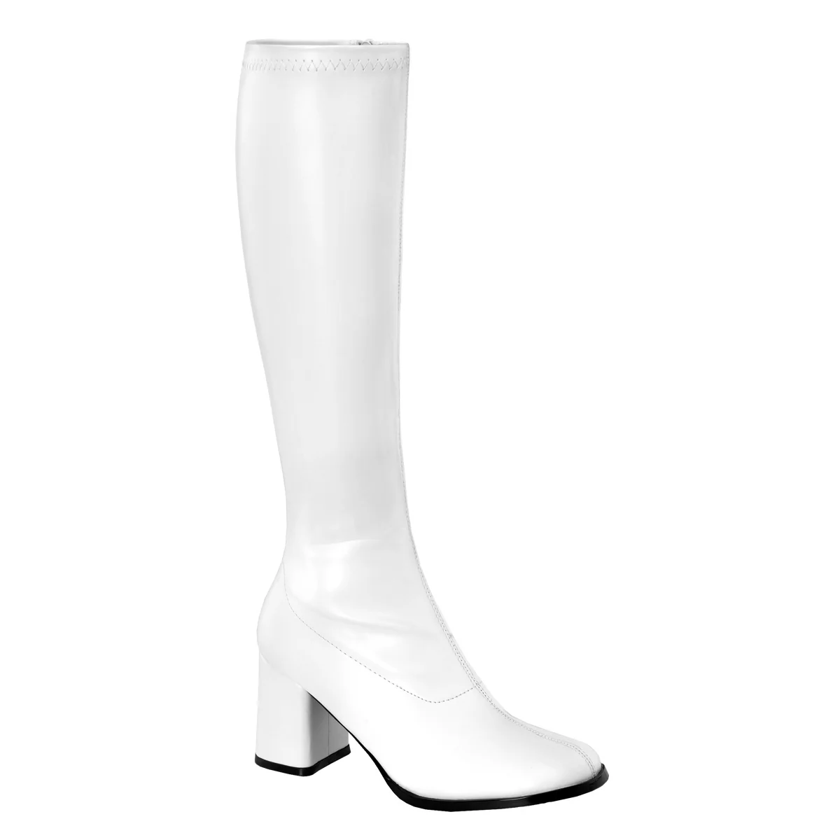 White 3 Inch Abba Disco Boots -  Funtasma GOGO-300 - Image 6