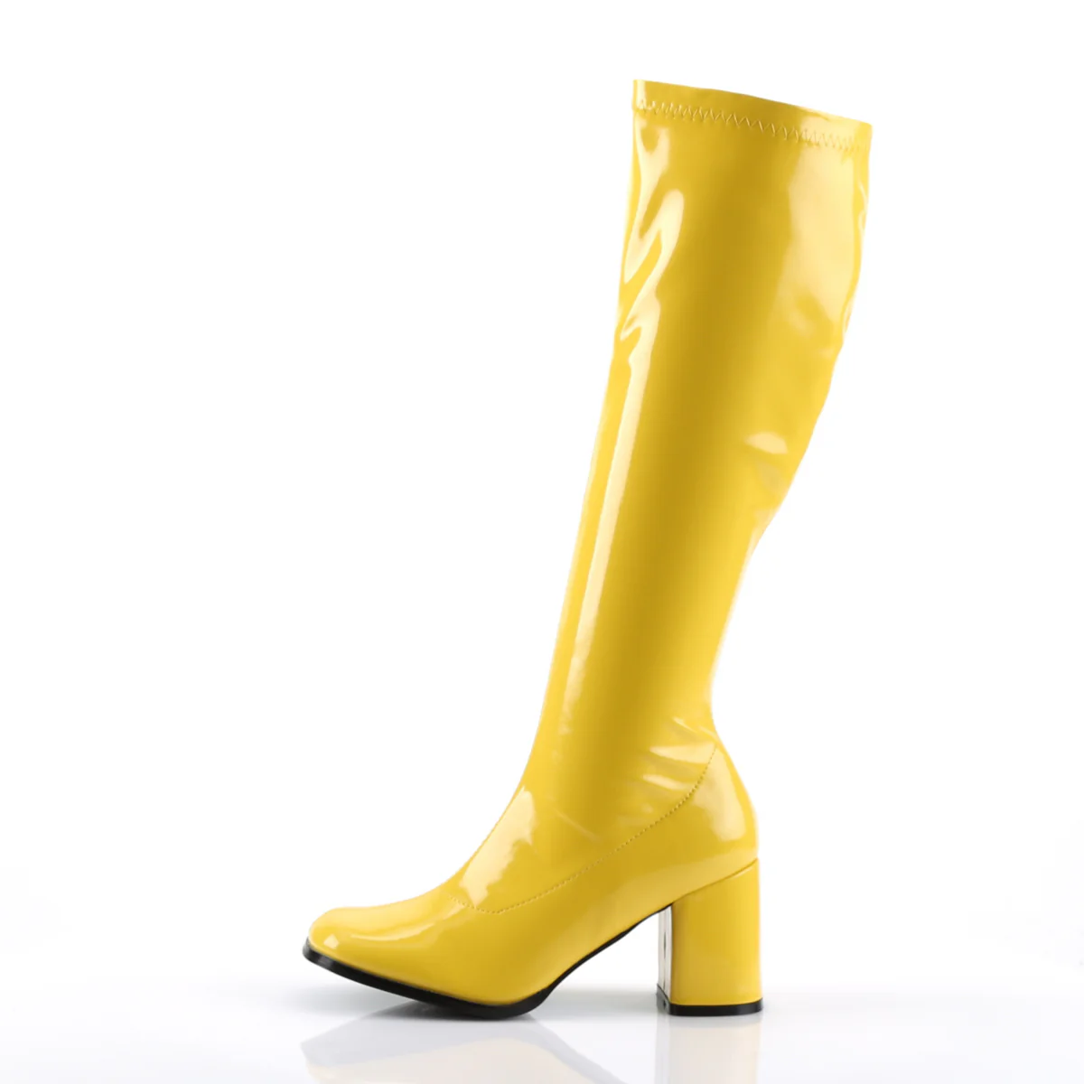 Yellow 3 Inch Retro 70s Boots - Funtasma GOGO-300 - Image 3