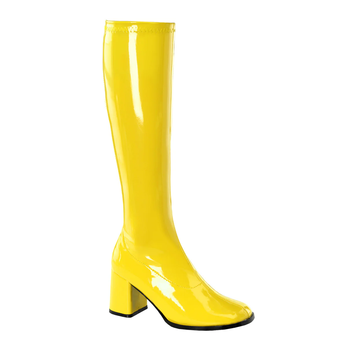 Yellow 3 Inch Retro 70s Boots - Funtasma GOGO-300 - Image 6