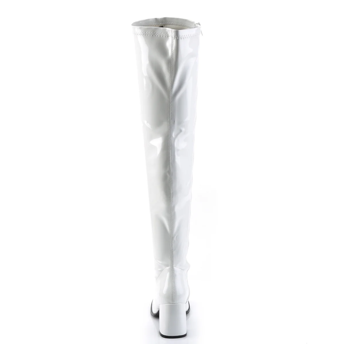 White 3 Inch Retro 70s Boots - Funtasma GOGO-3000 - Image 4