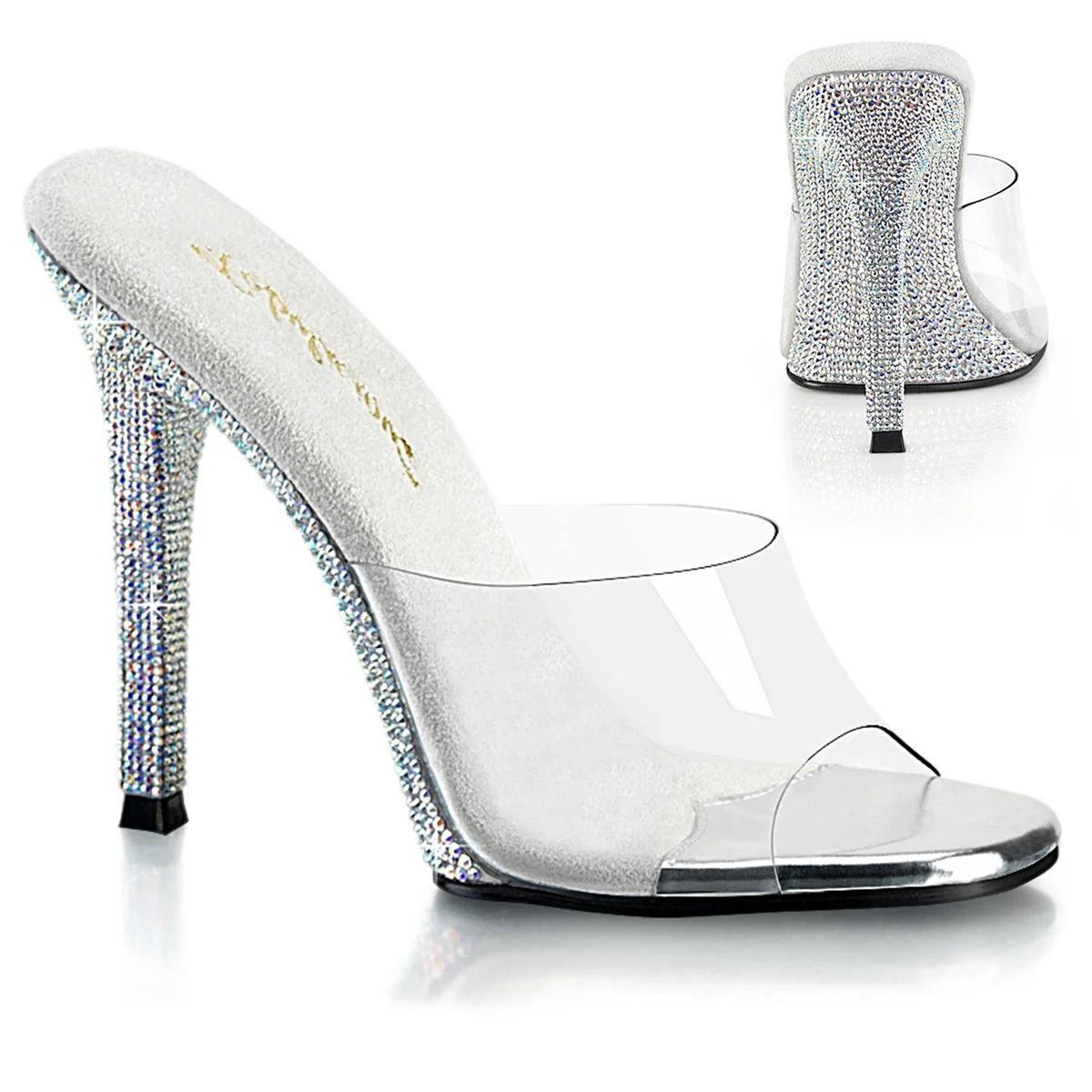 Transparent 4.5 Inch Posing Shoes - Fabulicious GALA-01DM