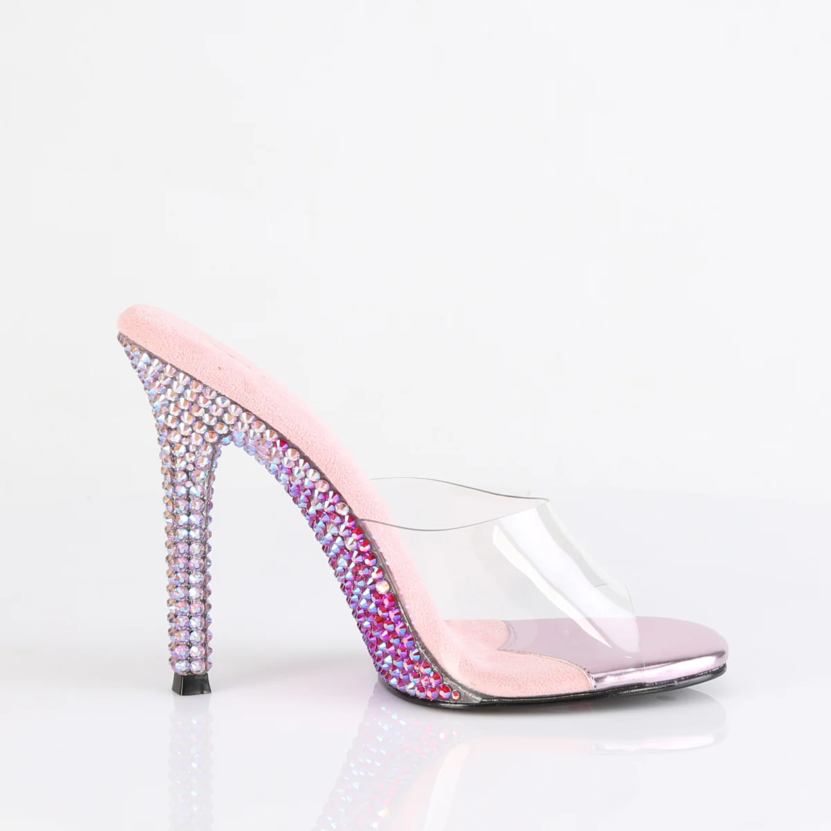 Baby Pink 4.5 Inch Bling Shoes - Fabulicious GALA-01DMM - Image 5