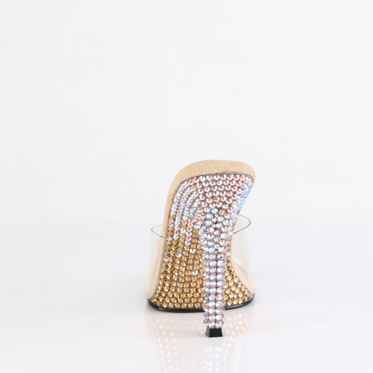 Gold 4.5 Inch Bling Shoes - Fabulicious GALA-01DMM - Image 4