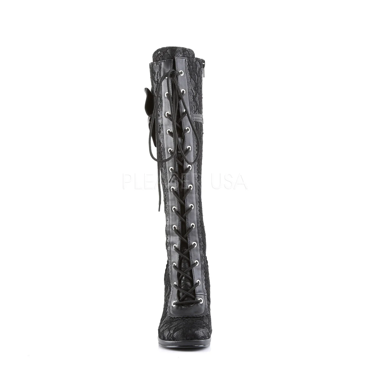 GLAM240 Knee High Boots with Laces - Image 2