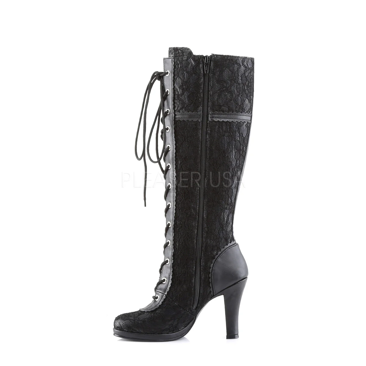 GLAM240 Knee High Boots with Laces - Image 3