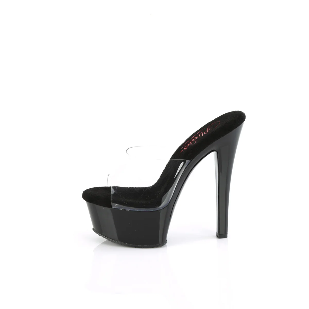 Clear Black 6 Inch Pole Dance Platform Shoes - Pleaser GLEAM-601 - Image 3