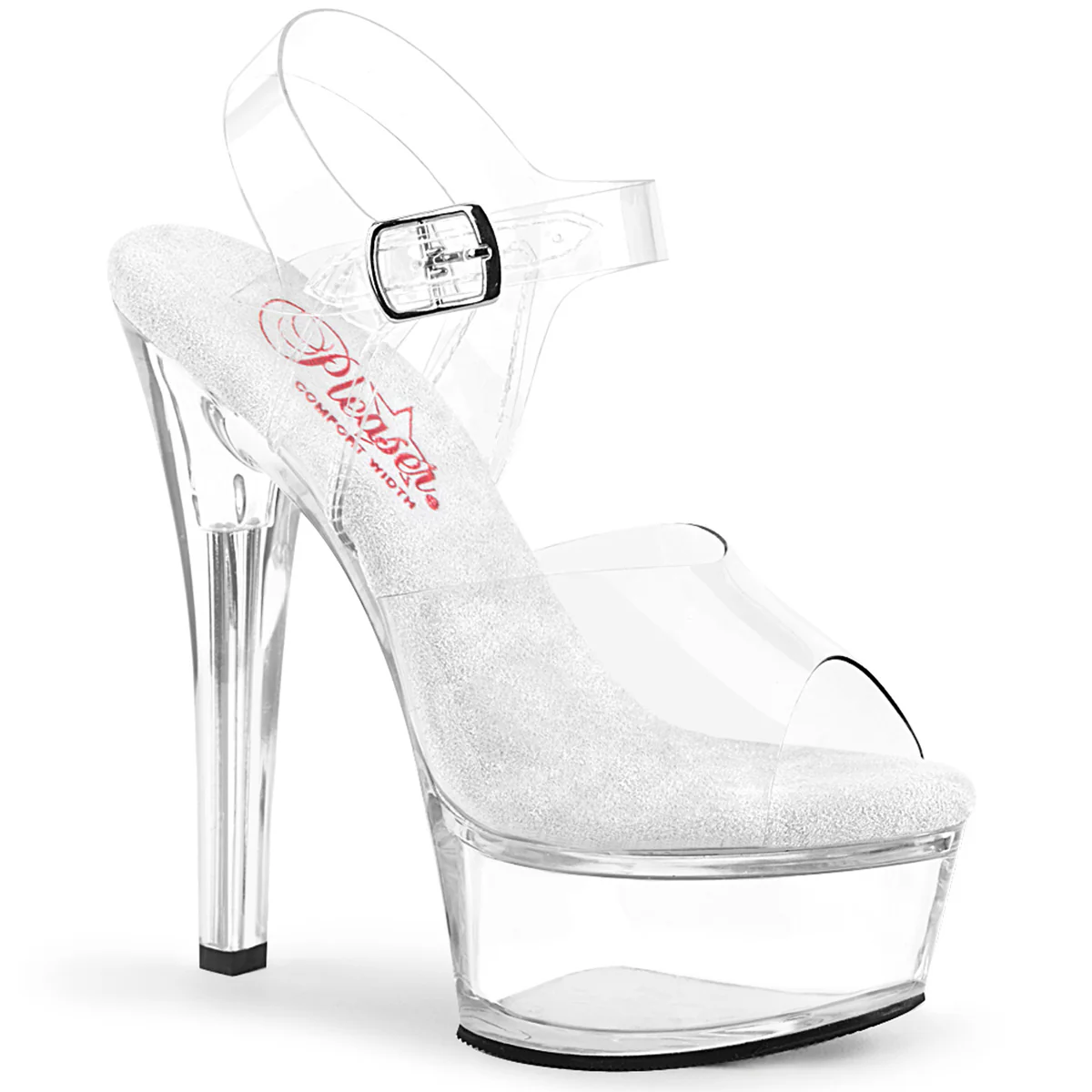 Clear 6 Inch Pole Dancing Platform Shoes -  Pleaser GLEAM-608