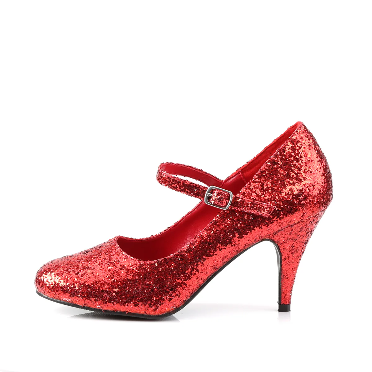 Red Glitter 3 Inch Fantasy Shoes - Funtasma GLINDA-50G - Image 3