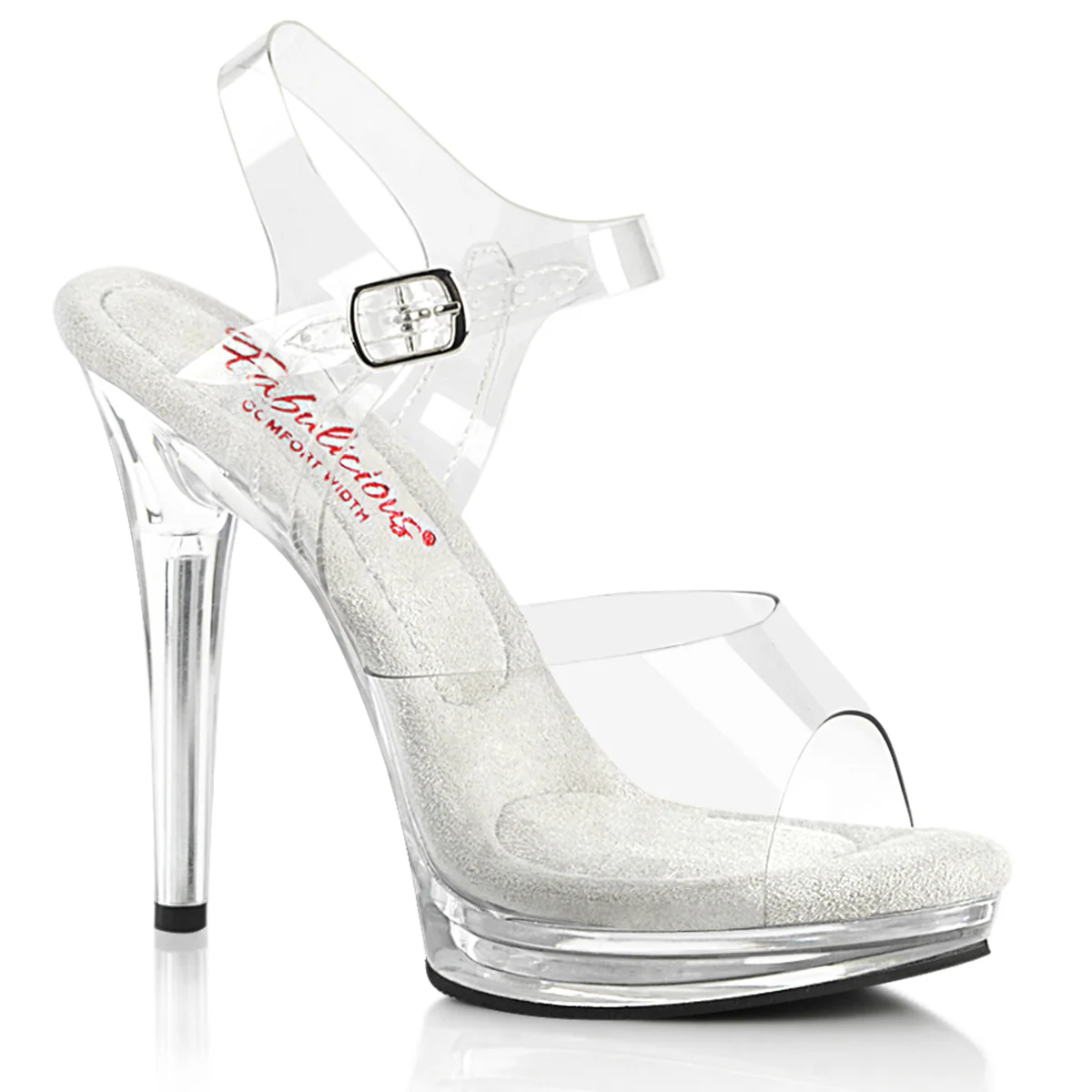 Clear 5 Inch Fitness Stage Shoes - Fabulicious GLORY-508