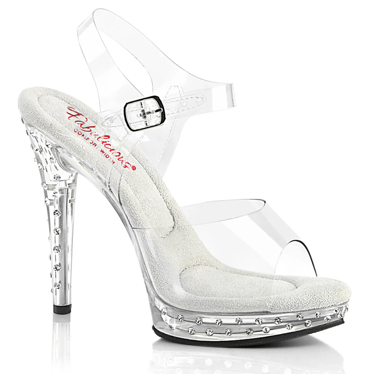 Clear 5 Inch Fitness Stage Shoes - Fabulicious GLORY-508SDT