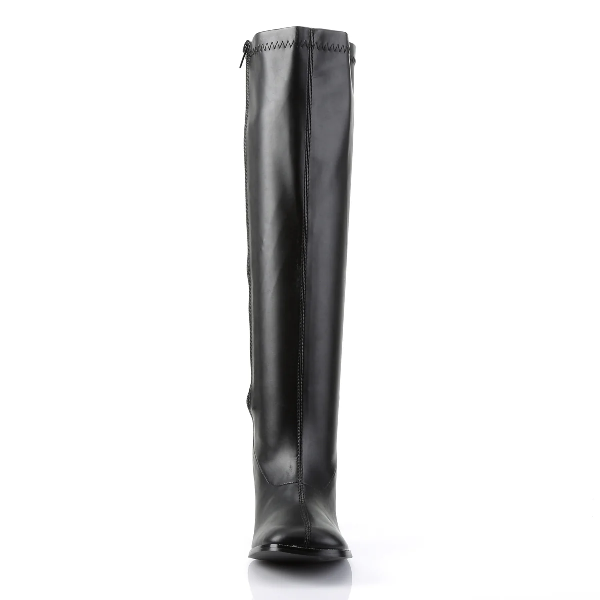 Black PU 3 Inch Wide Retro Boots - Funtasma GOGO-300WC - Image 2