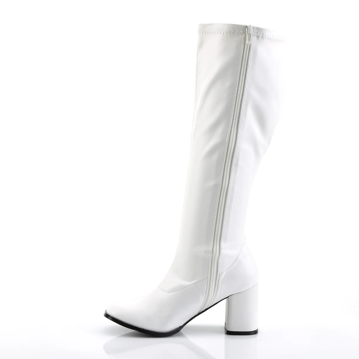 White 3 Inch Wide Gogo Boots -  Funtasma GOGO-300WC - Image 3