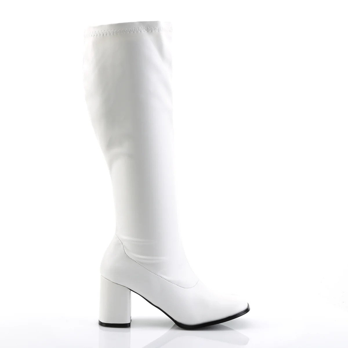 White 3 Inch Wide Gogo Boots -  Funtasma GOGO-300WC - Image 5