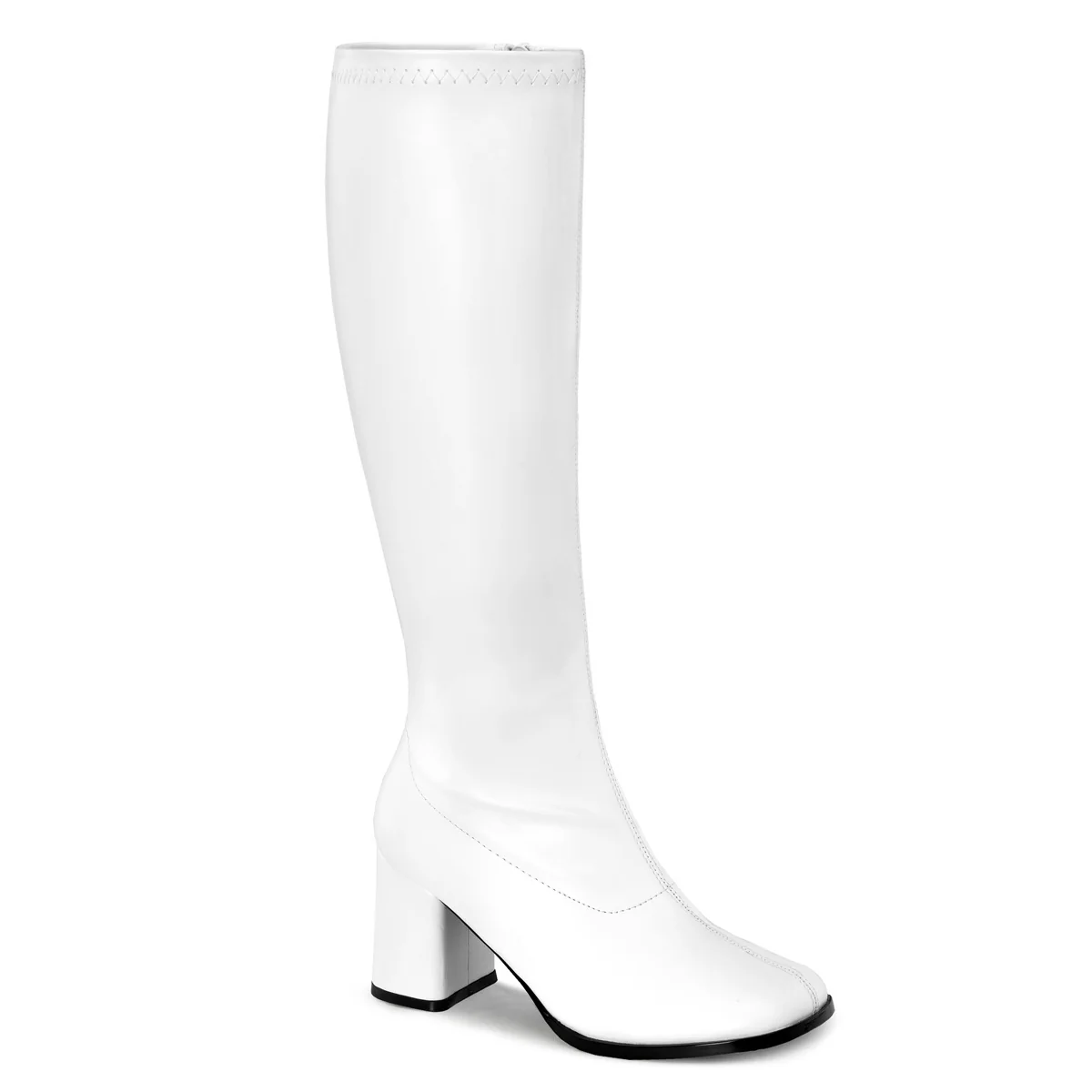 White 3 Inch Wide Gogo Boots -  Funtasma GOGO-300WC - Image 6