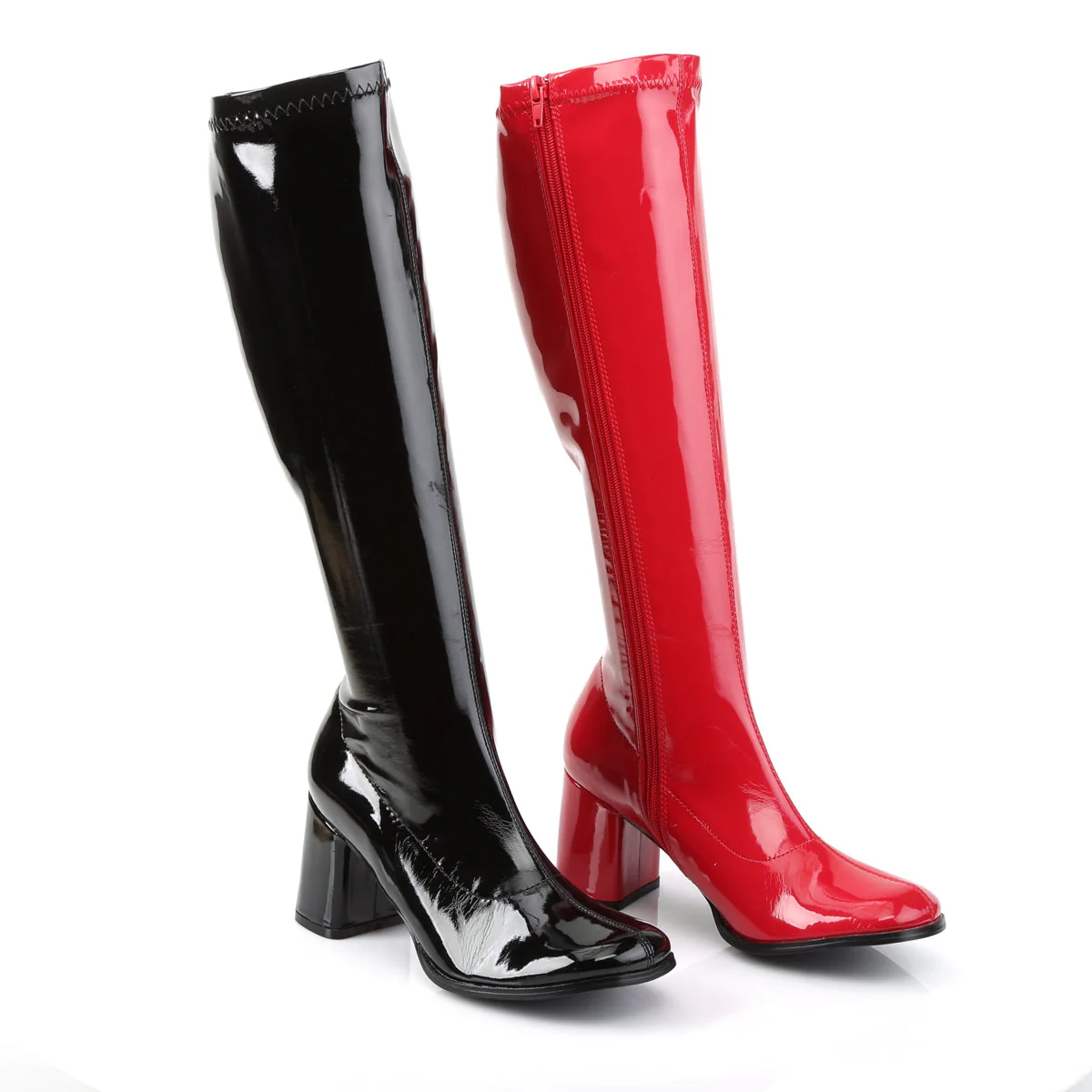 GOGO300HQ Harlequin Knee High Boots Fancy dress Costume - Image 2