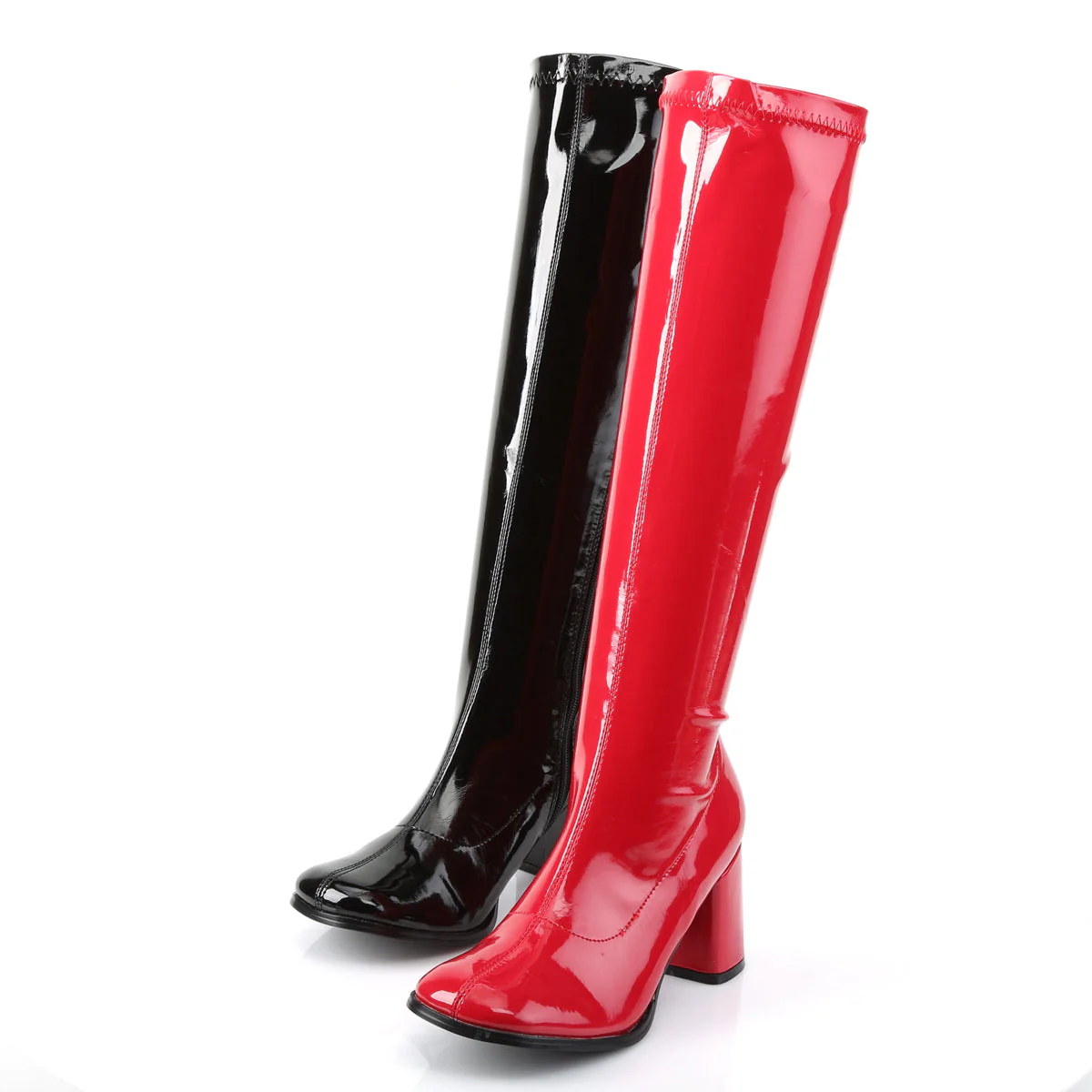 GOGO300HQ Harlequin Knee High Boots Fancy dress Costume - Image 3