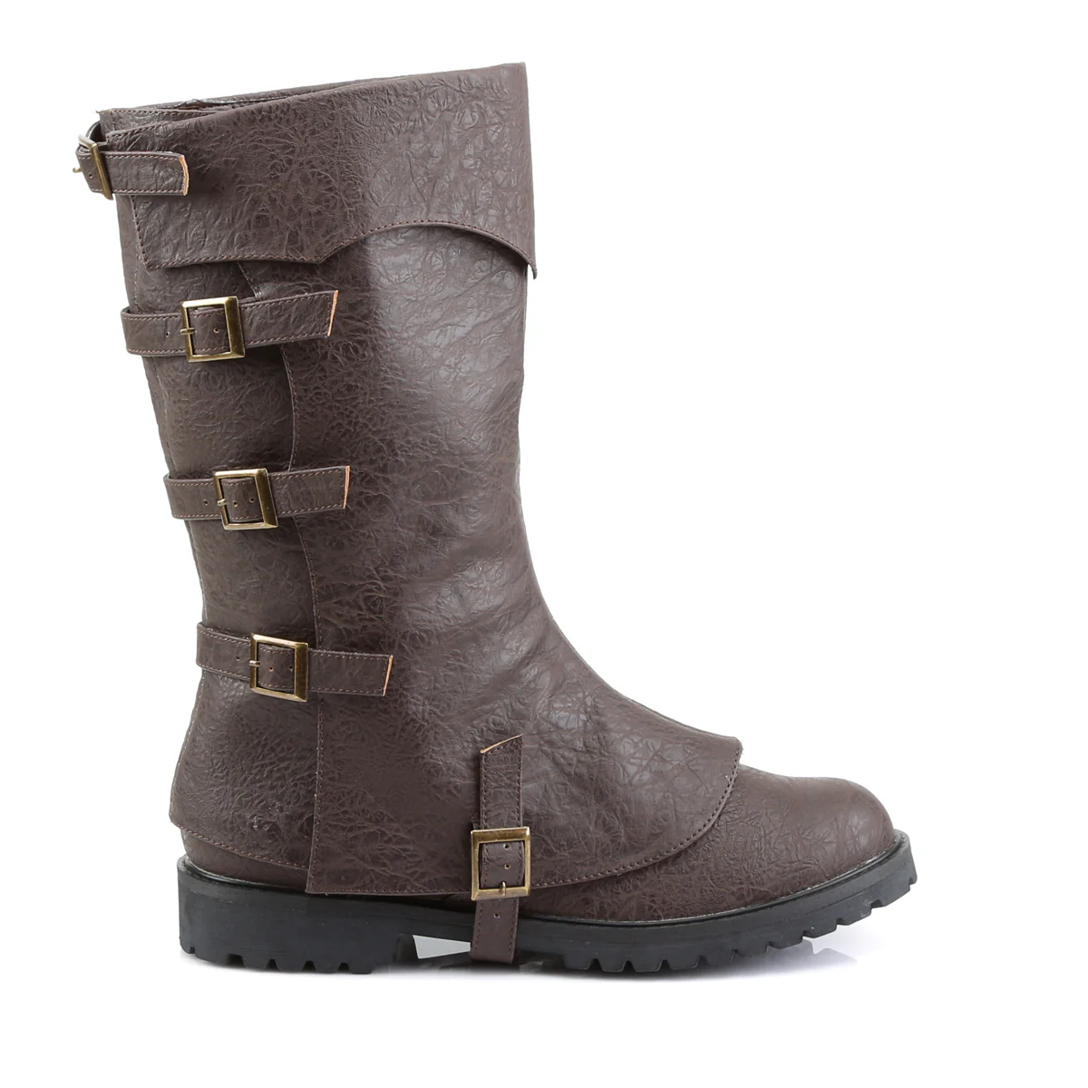 GOTHAM-105 Funtasma Brown Distressed Pu Men's Boots - Image 5