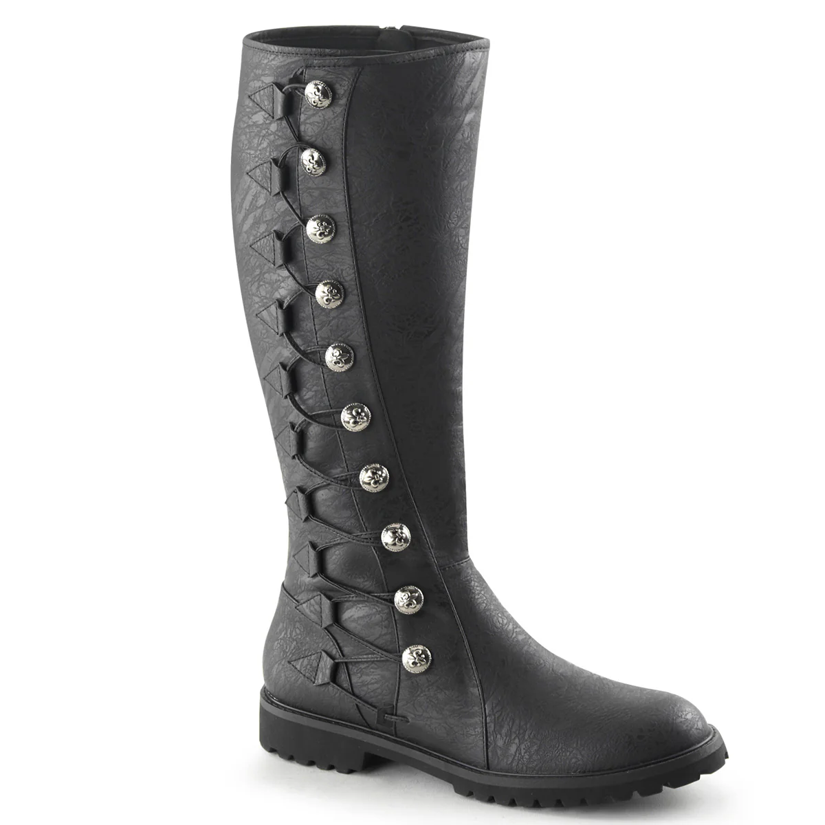 GOTHAM-109 Funtasma Black Distressed Pu Men's Boots