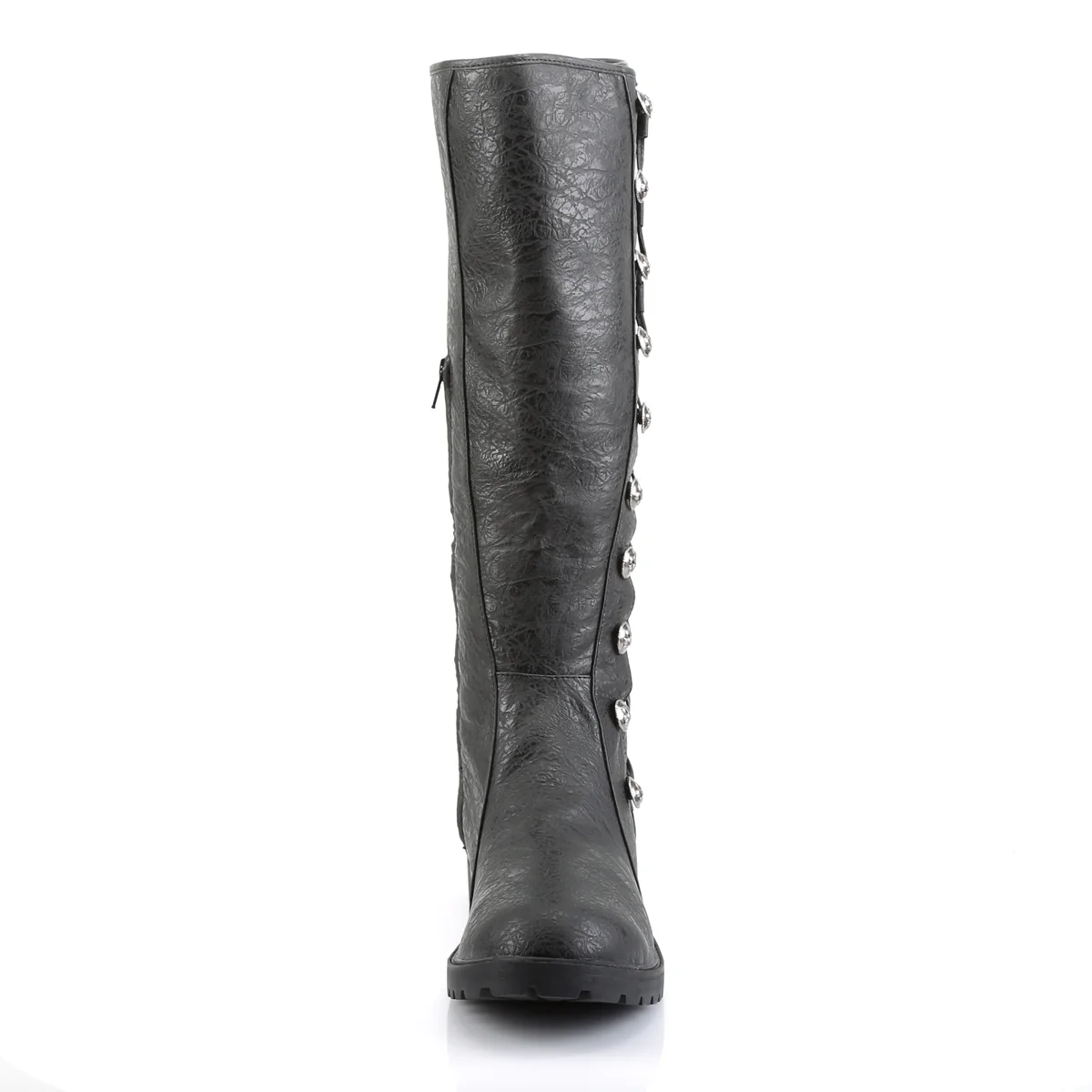 GOTHAM-109 Funtasma Black Distressed Pu Men's Boots - Image 2