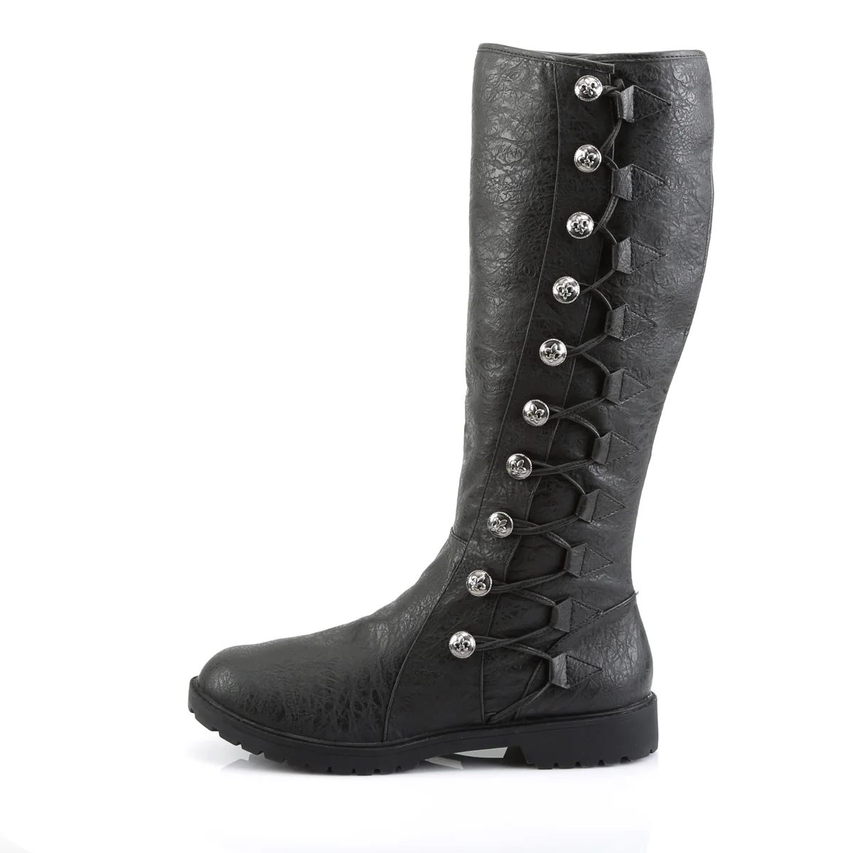 GOTHAM-109 Funtasma Black Distressed Pu Men's Boots - Image 3