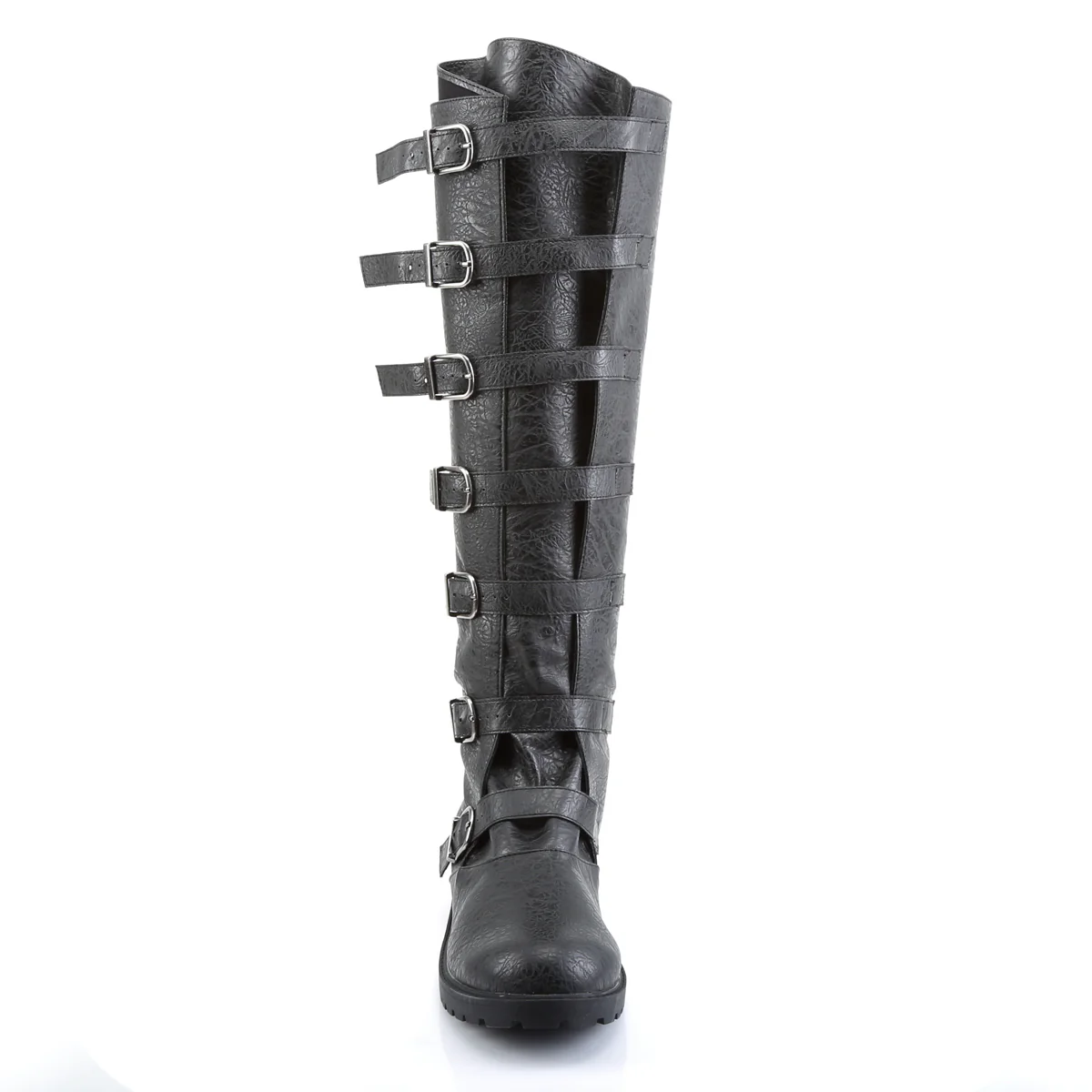 GOTHAM-110 Funtasma Black Distressed Pu Men's Boots - Image 2