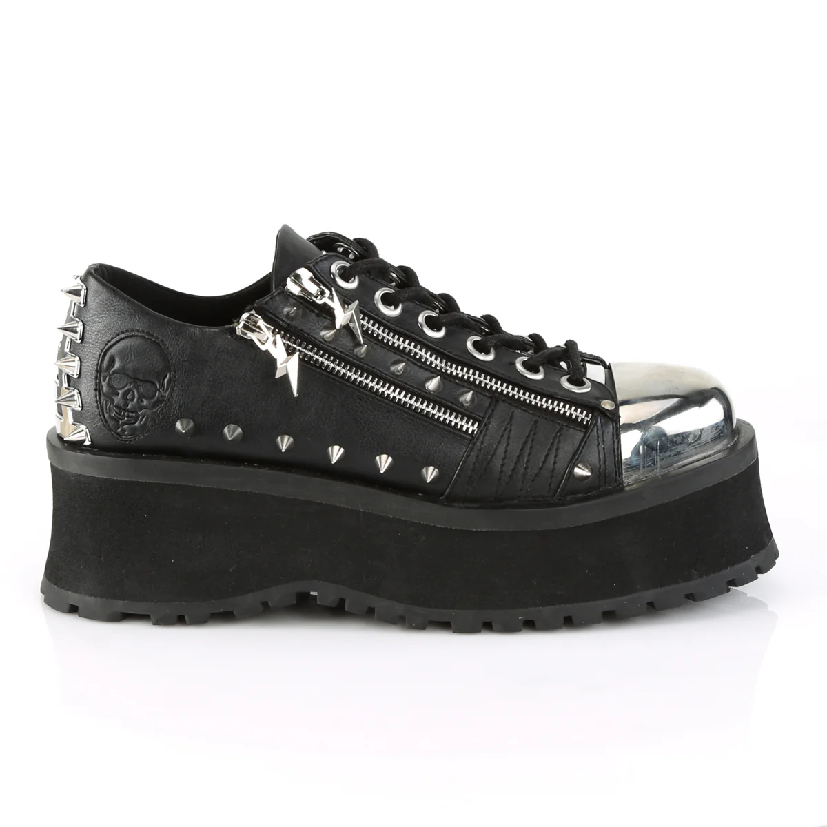 Black Alternative Footwear Unisex - Demonia Cult GRAVEDIGGER-04 - Image 5