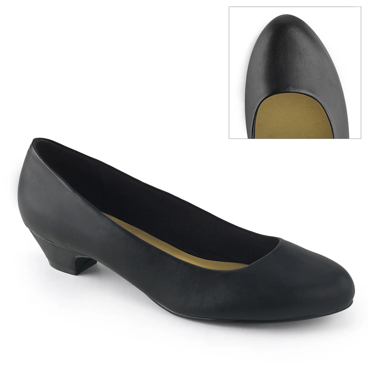Black 1.3 Inch Sexy High Heels - Pleaser Pink Label GWEN-01 - Image 6