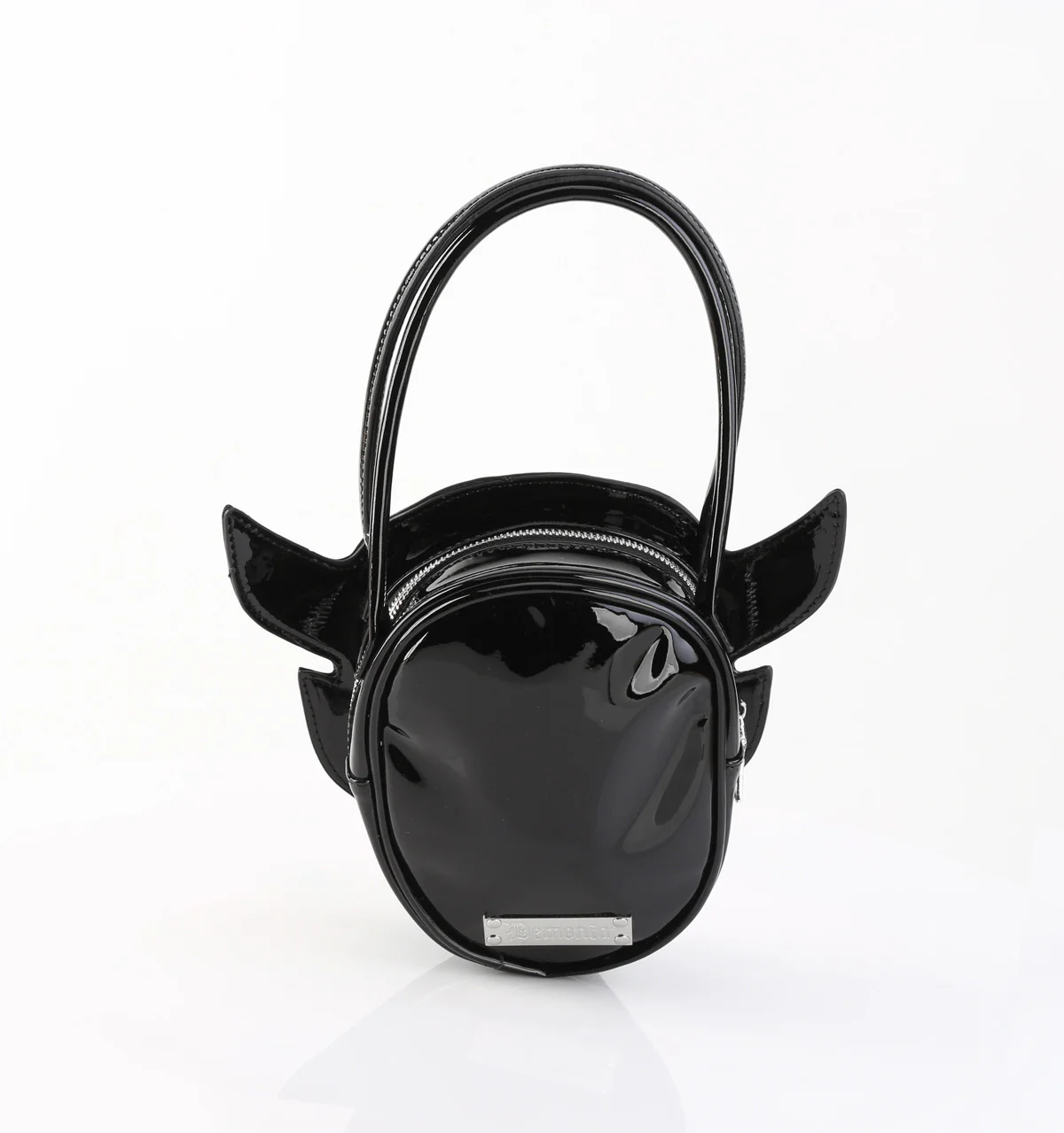 HB-112 Demonia Blk-Red Patent Handbag - Image 4