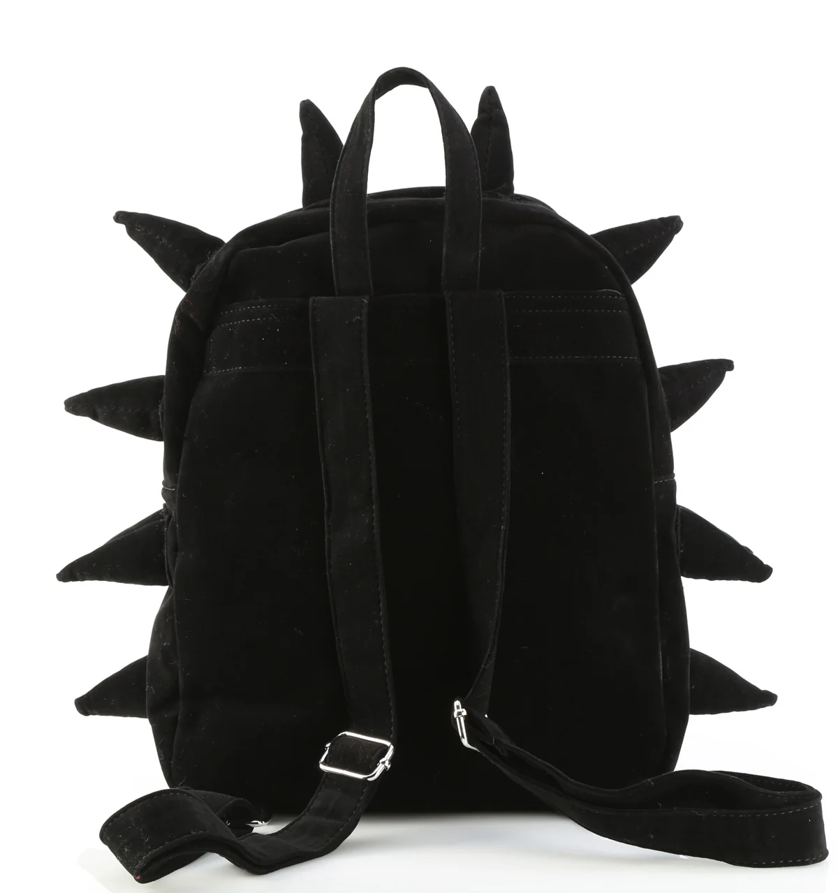 HB-113 Demonia Blk Velvet Alternative Back Pack with Spikes - Image 4