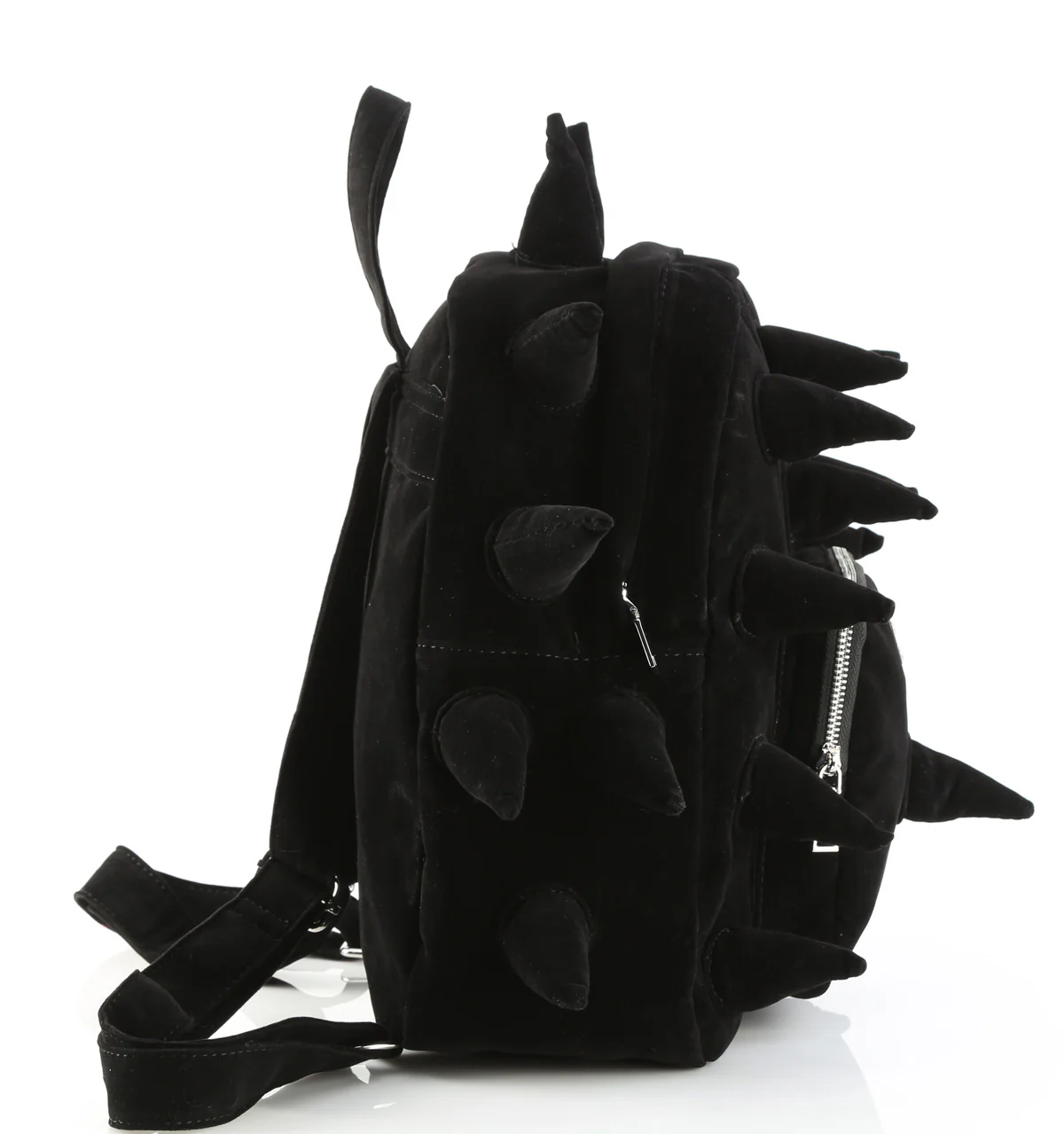 HB-113 Demonia Blk Velvet Alternative Back Pack with Spikes - Image 5